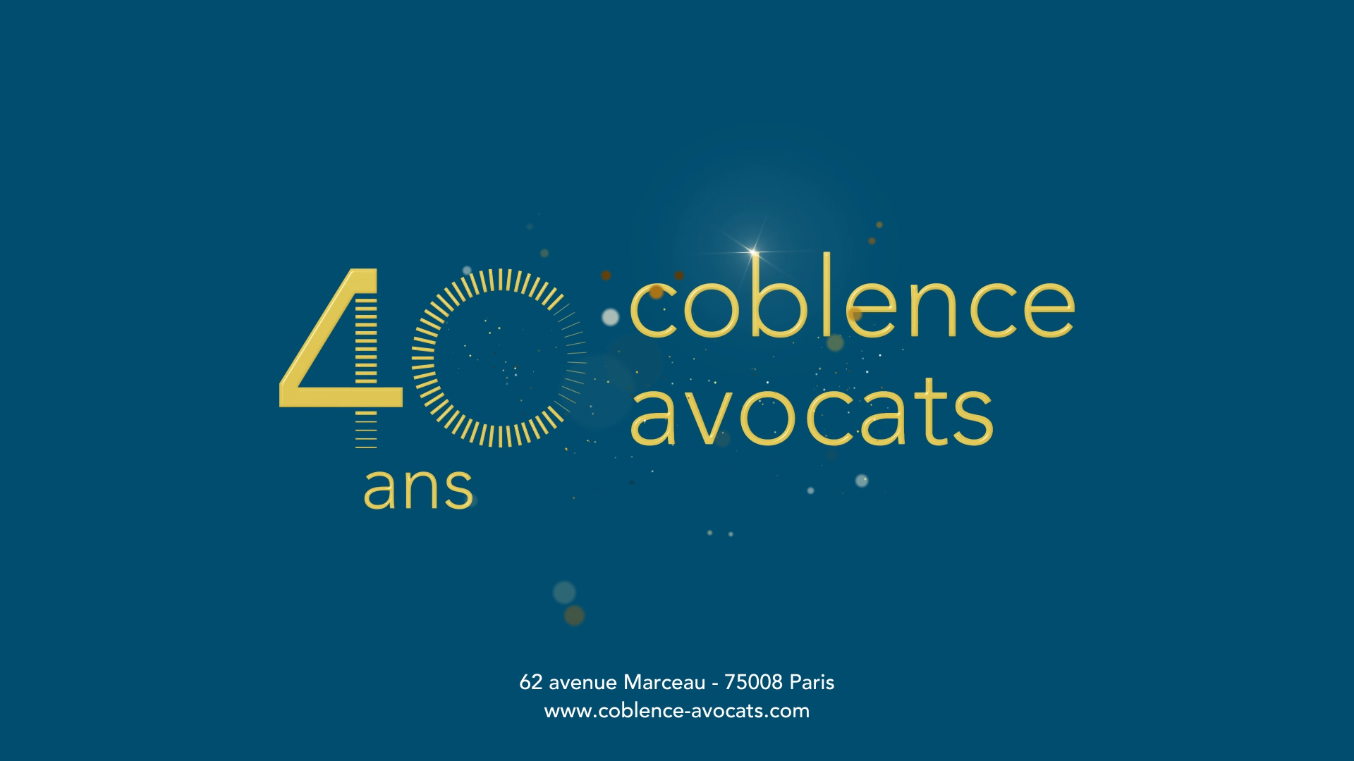 Visuel montage vidéo carte de vœux animée en motion design pour Coblence Avocats