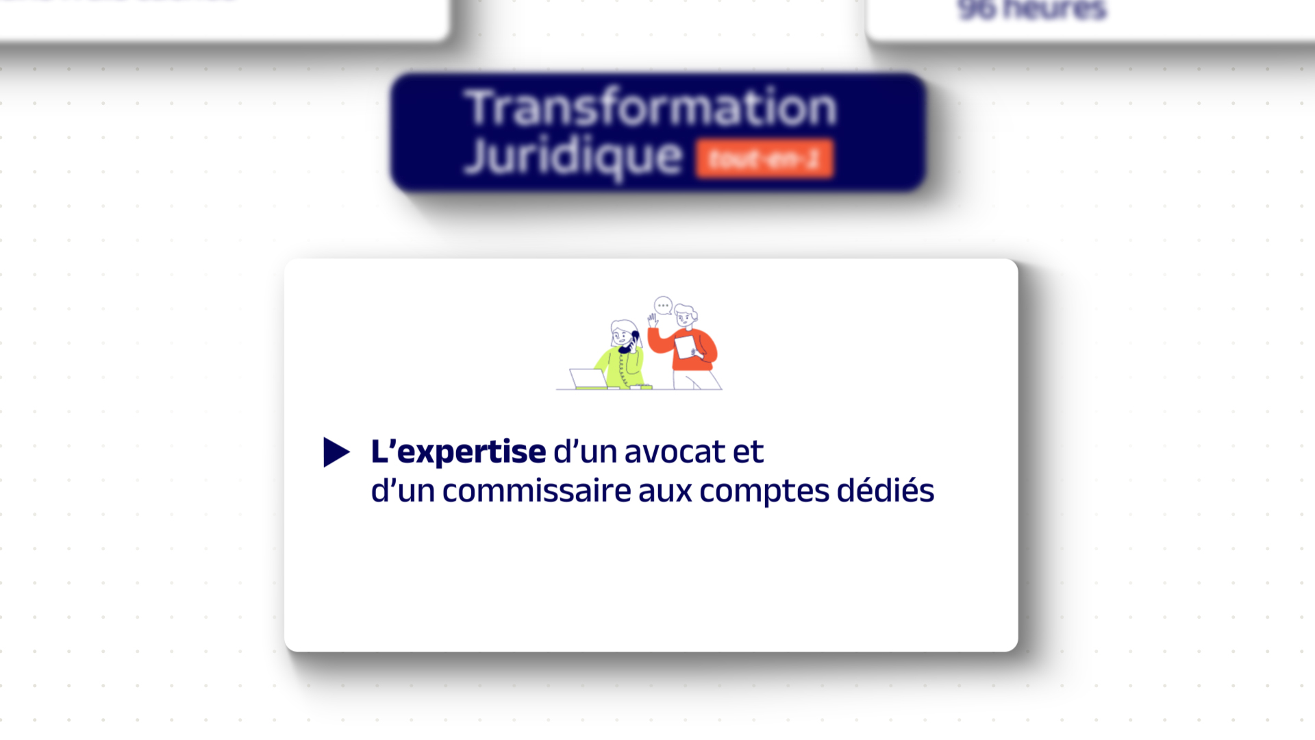 Création d'une vidéo de présentation de l'entreprise Transformation Juridique en motion design