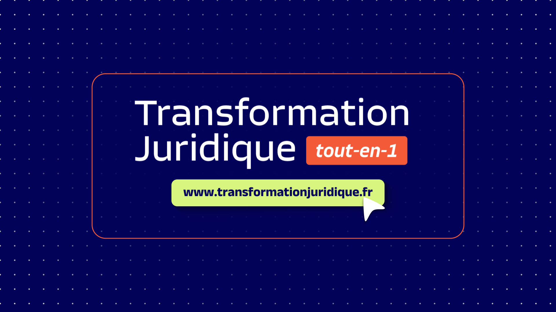 Création d'une vidéo de présentation de l'entreprise Transformation Juridique en motion design